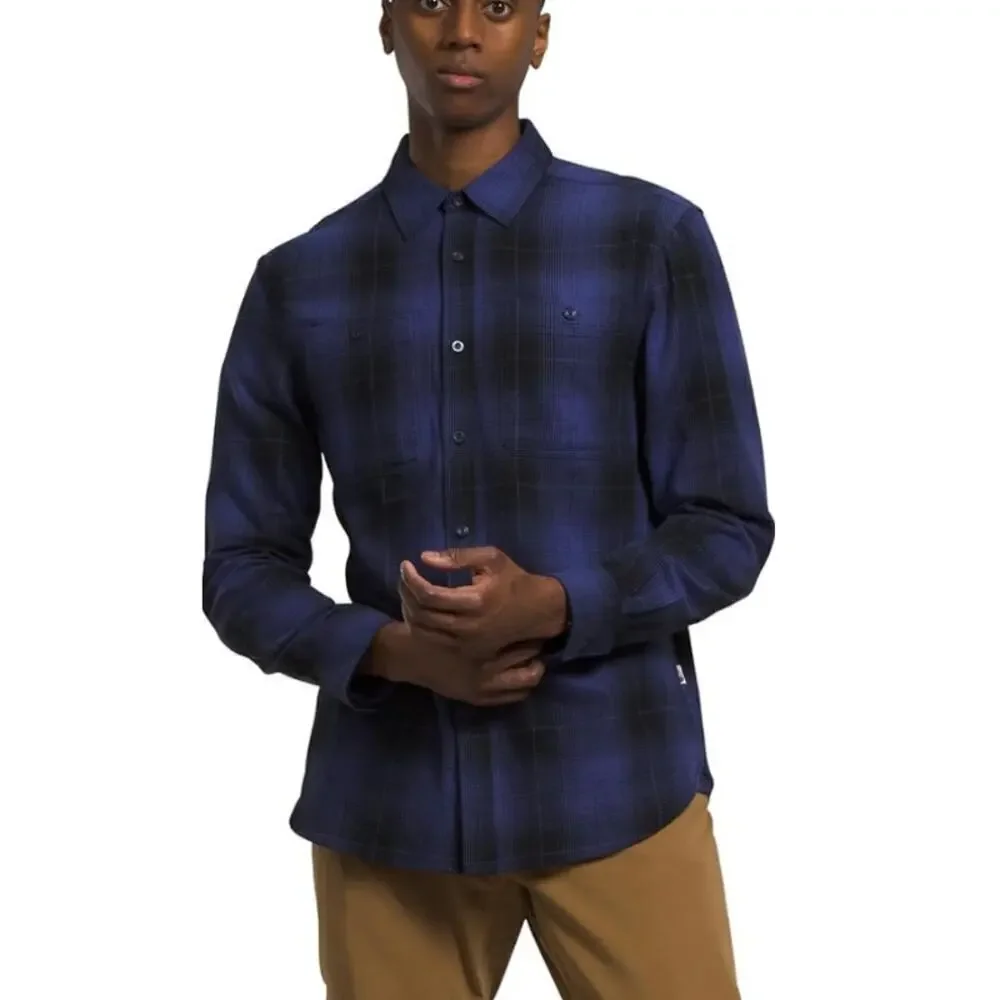 THE NORTH FACE Men's Black Arroyo Long Sleeve Flannel Button Down Shirt Size S
